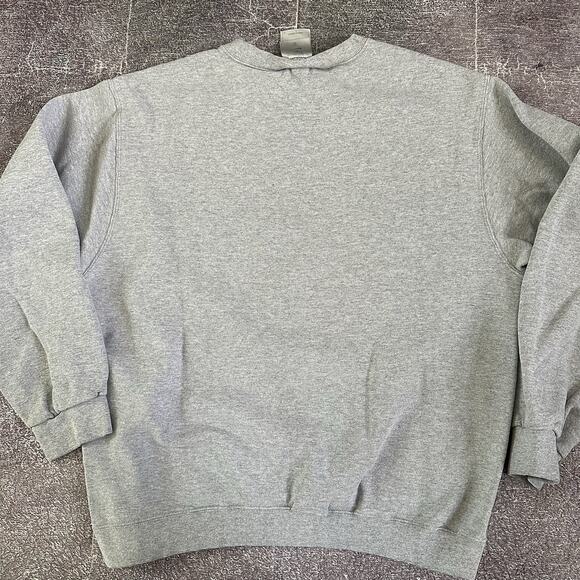 Men's Vintage 90's Nike Heather Gray Black Mini Logo Crewneck Sweatshirt Sz L - Picture 3 of 3